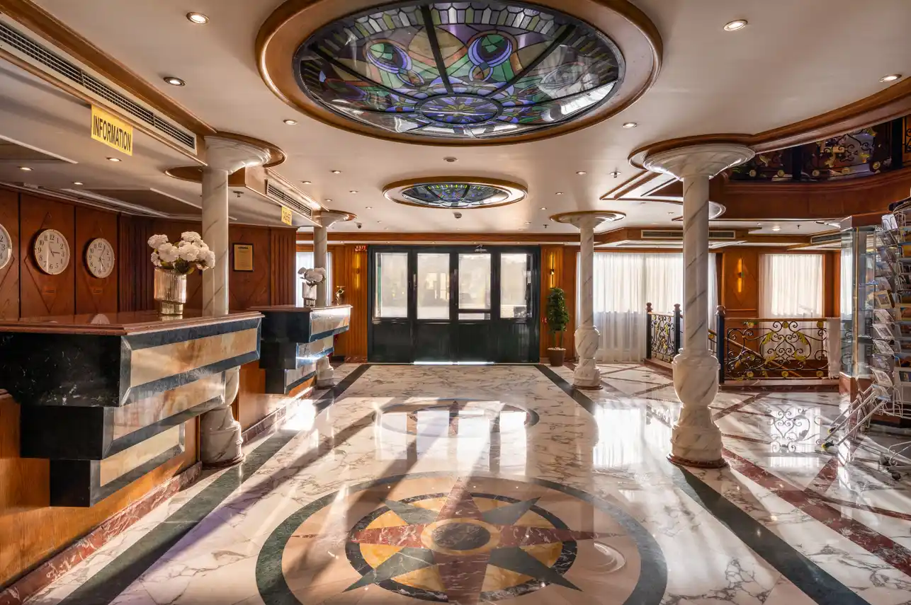 Lobby of the MS Nile Crown II Nile Cruise Nile cruise